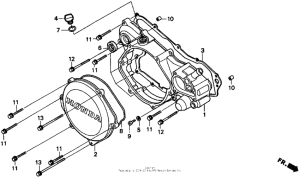 CR250R Крышка картера правая