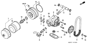 NT700V Oil filter / oil pump