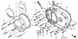 VT1100C3 Крышка картера правая