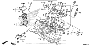 VFR800F Головка цилиндров задняя