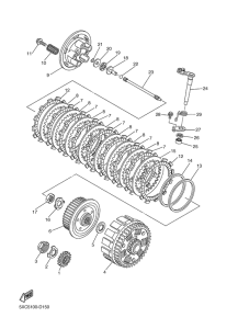 YZ250F Сцепление