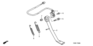 VT125 Подножка