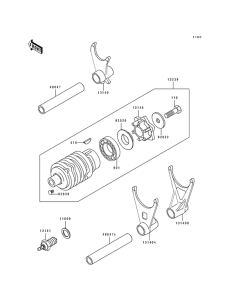 ZX600 Change drum / shift fork