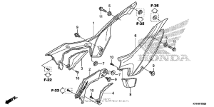 CRF110F Боковые обтекатели