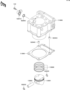 KLX300R Цилиндр и поршни