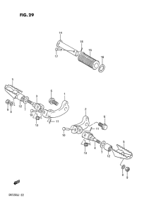 DR125 Подножки