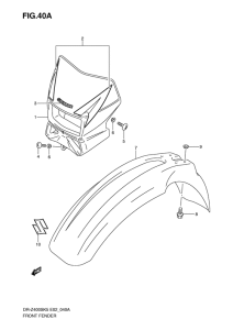 DR-Z400 Переднее крыло
