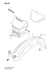 DR-Z400 Переднее крыло
