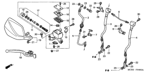 XL650V Fr. brake master cylinder