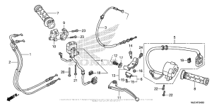  Handle Lever + Switch + Cable