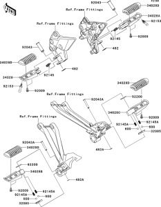 ZX1000 Подножки