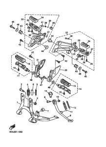 XJR1300 Support & repose pied