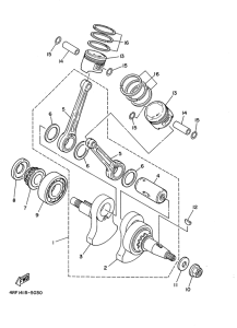 XVS125 Коленчатый вал и поршни