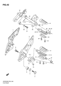 GSF650S (ABS) Подножки