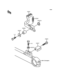 ZX900 Педаль тормоза