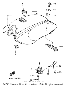 FJ600L Топливный бак