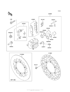 KX100 Передний тормоз
