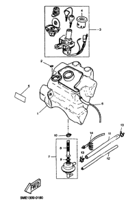 YQ100 Топливный бак