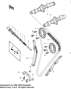 KZ750 Camshafts / chain / tensioner