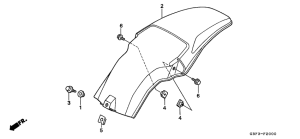 CR80RB Заднее крыло