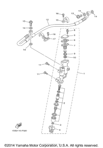 YZ250F2 Задний торм цилиндр
