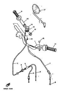 RD80 Handlebar. cable