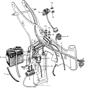 CA175 Ca175 wire harness + battery