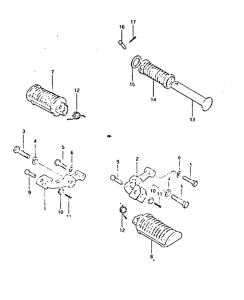 GSX400 Подножки