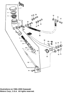 KZ1000 Rear master cylinder / brake pedal