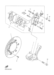 WR450F Передний суппорт