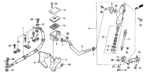 XL600V Задний тормозной цилиндр