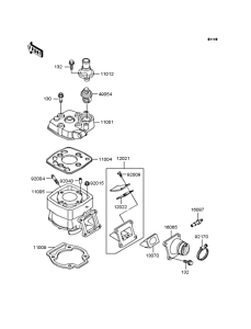 KMX80 Цилиндр и головка цилиндров
