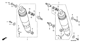 VTX1800C Rear cushion