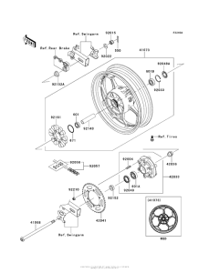 EX300 Rear Wheel / chain (Besa)
