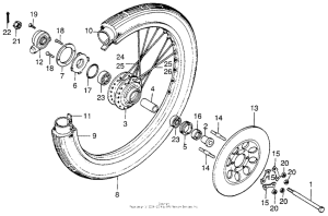 CB200T Переднее колесо