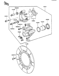KZ1100 Передний суппорт