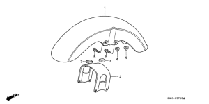 VT750C2 Переднее крыло