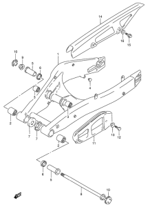 RG125 Маятник задний
