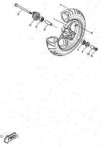 YQ50 Переднее колесо