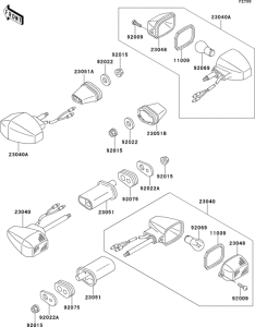 EX500 Задний фонарь