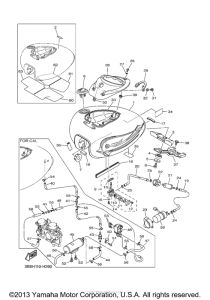XVS11YCR Топливный бак