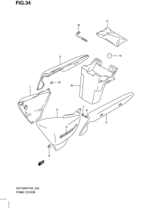 GZ125 Обтекатель задний