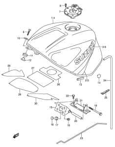 GSX-R750 Топливный бак