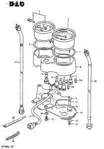 GP100 Спидометр-тахометр