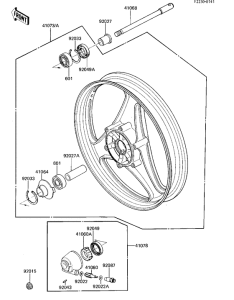 ZL600 Front wheel / hub