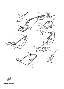 TZR50 Боковая крышка