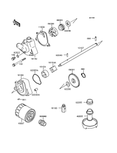 ZX250 Масляный насос и фильтр