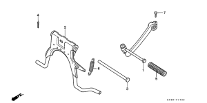 SA75 Kick starter arm /  main stand