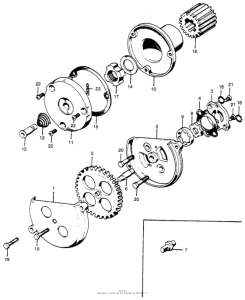 CL100 Oil filter rotor + oil pump