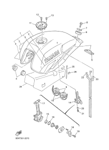 XJR1300 Топливный бак
